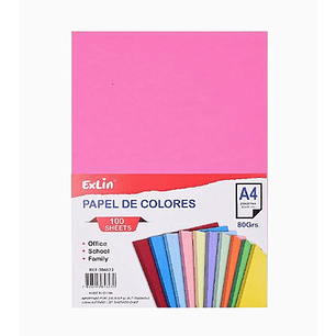 Resma de Papel Color Rosa Fluorescente