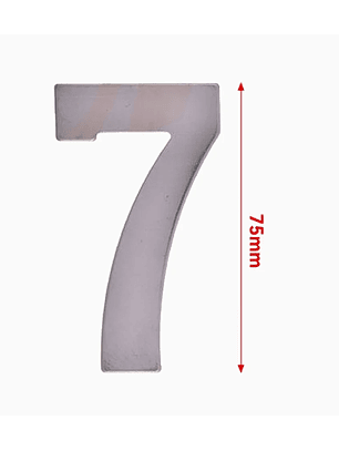 Números de Acero Inoxidable 75mm - 7