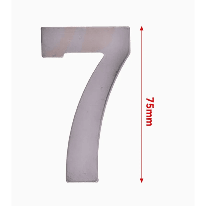 Números de Acero Inoxidable 75mm - 7 1