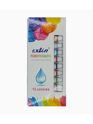 Pigmento Guache 12 Colores