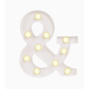 Signo Ampersand con Luces Led 