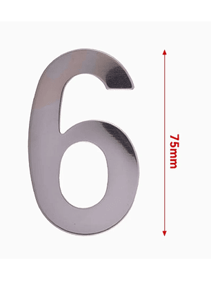 Números de Acero Inoxidable 75mm - 6
