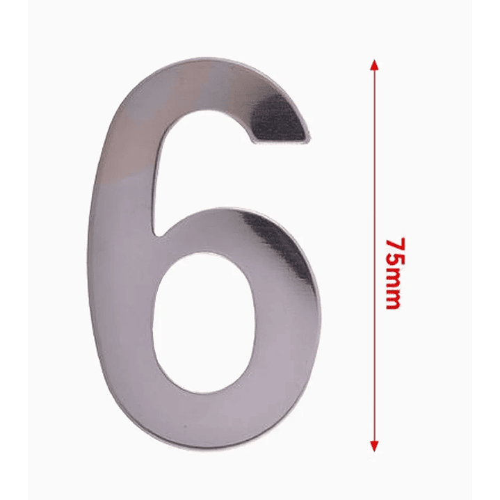 Números de Acero Inoxidable 75mm - 6 1