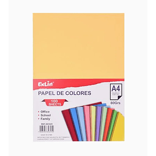 Resma de Papel Color Naranja Fluorescente