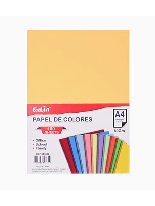 Resma de Papel Color Naranja Fluorescente