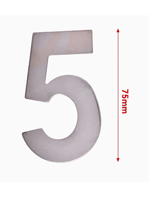 Números de Acero Inoxidable 75mm - 5