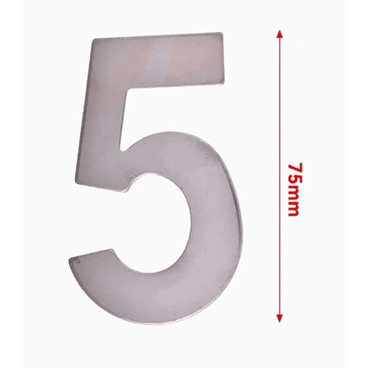 Números de Acero Inoxidable 75mm - 5 1