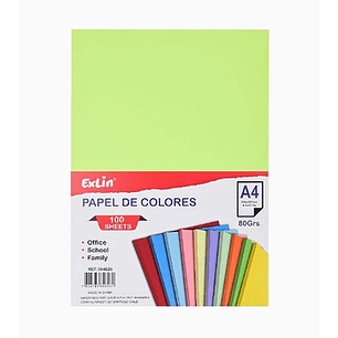Resma de Papel Color Verde Fluorescente
