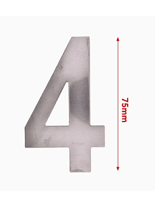 Números de Acero Inoxidable 75mm - 4