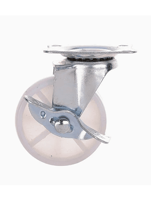 Rueda PP Blanca con Freno