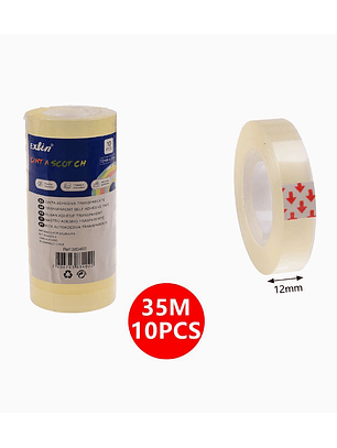 Set de Cinta Scotch Transparente (10 Unidades)