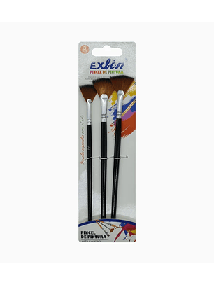 Set Pinceles de Pintura 3 Pcs