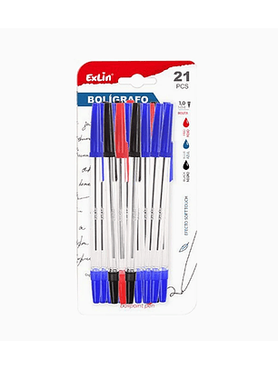 Bolígrafo Sencillo 21 Pcs