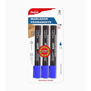 Marcador Punta Oblicua Azul