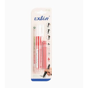 Marcador con Recambio Rojo