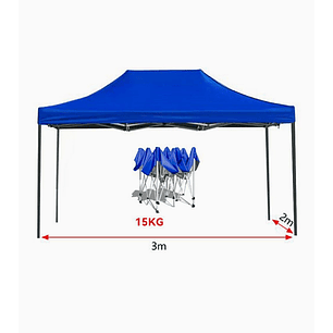 Toldo 3x2 m plegable resistente para jardín y terraza