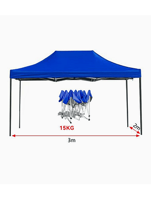 Toldo 3x2 m plegable resistente para jardín y terraza