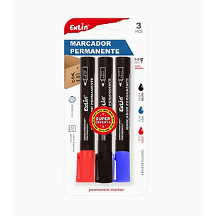 Marcador de Punta Redonda 3 pcs