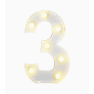 Números con Luces Led 