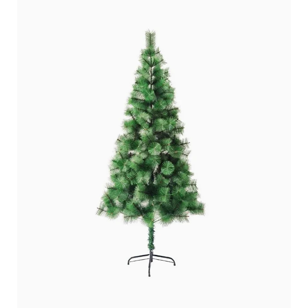 Árbol de Navidad Grande 210 cm Verde Natural con Base Metálica – Exlin 1