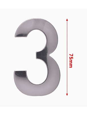 Números de Acero Inoxidable 75mm - 3