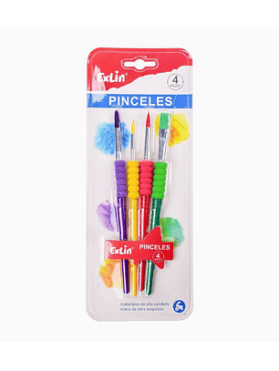 Set 4 pinceles de alta calidad