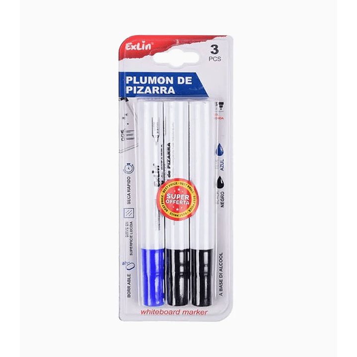 Marcador de Pizarra 3 pcs 1