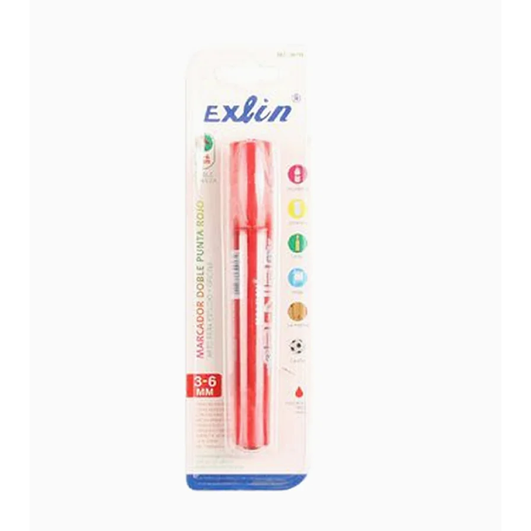 Marcador Doble Punta Roja 1