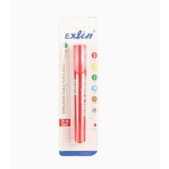 Marcador Doble Punta Roja 1