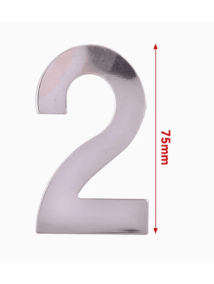 Números de Acero Inoxidable 75mm - 2