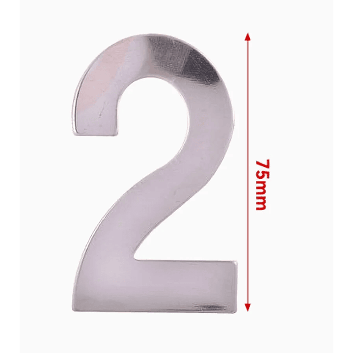 Números de Acero Inoxidable 75mm - 2 1