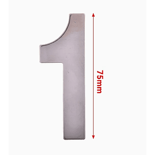 Números de Acero Inoxidable 75mm - 1