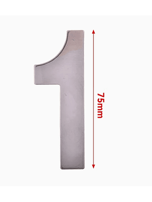 Números de Acero Inoxidable 75mm - 1