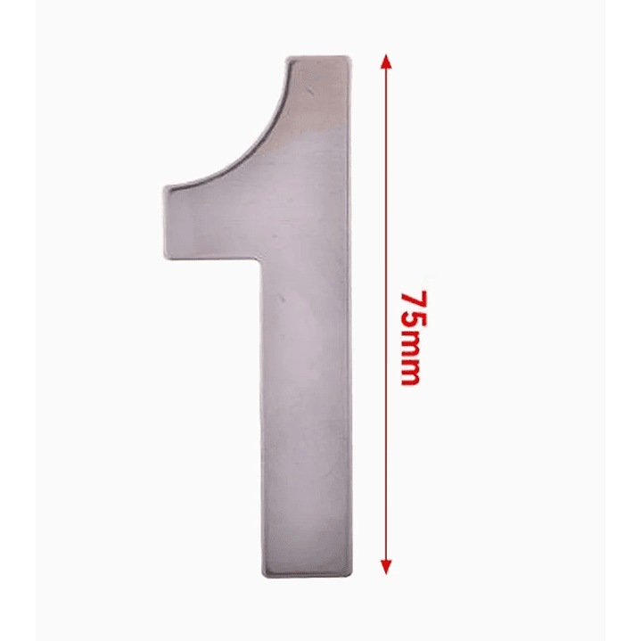 Números de Acero Inoxidable 75mm - 1 1