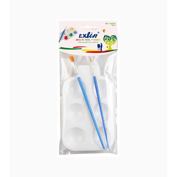 Juego de Pinceles y Bandeja 1