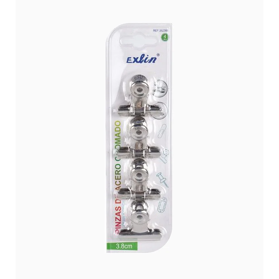 Pinzas de Acero Cromado 4 unid 1