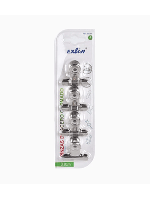 Pinzas de Acero Cromado 4 unid