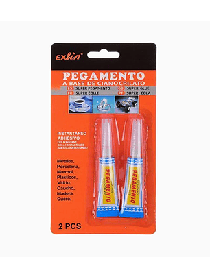 Pegamento a Base de Ciano Crilato 2 pcs