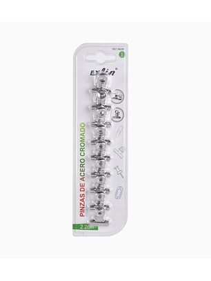 Pinzas de Acero Cromado 9 unid