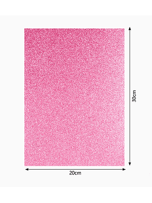 Goma EVA con Glitter autoadhesiva - Rosa Claro