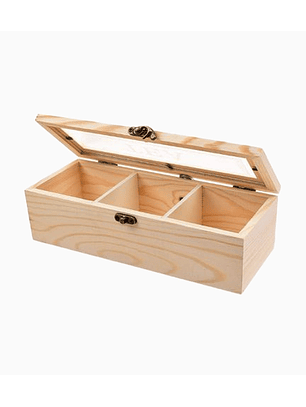 Caja de Almacenamiento de Té de Madera