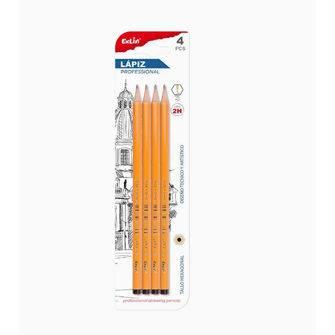 Lápiz Hexagonal  Liso Amarillo 1