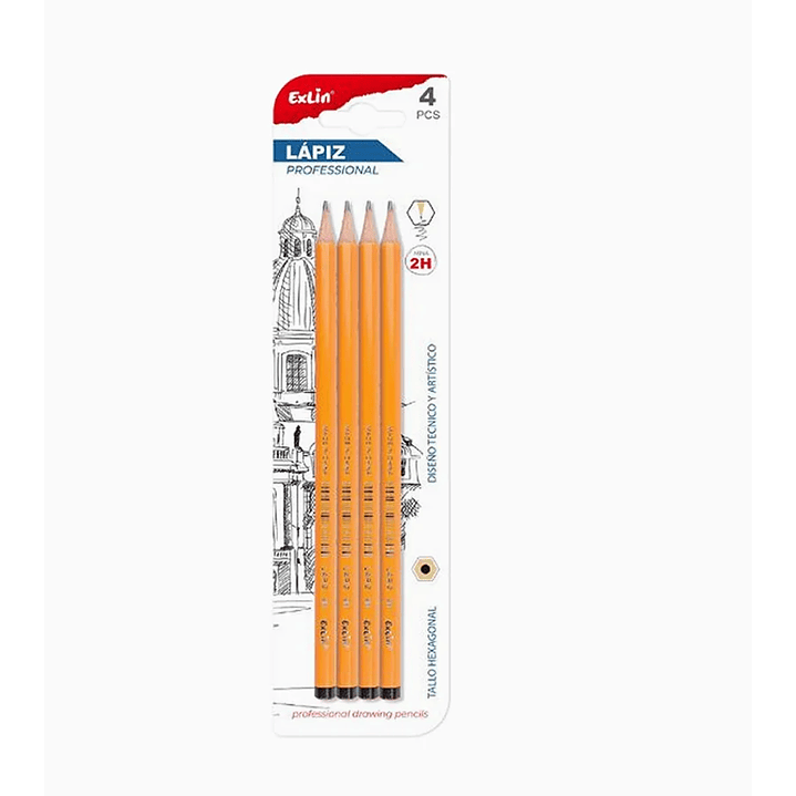 Lápiz Hexagonal  Liso Amarillo 1