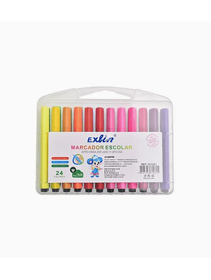 Set de 24 Marcadores Escolares