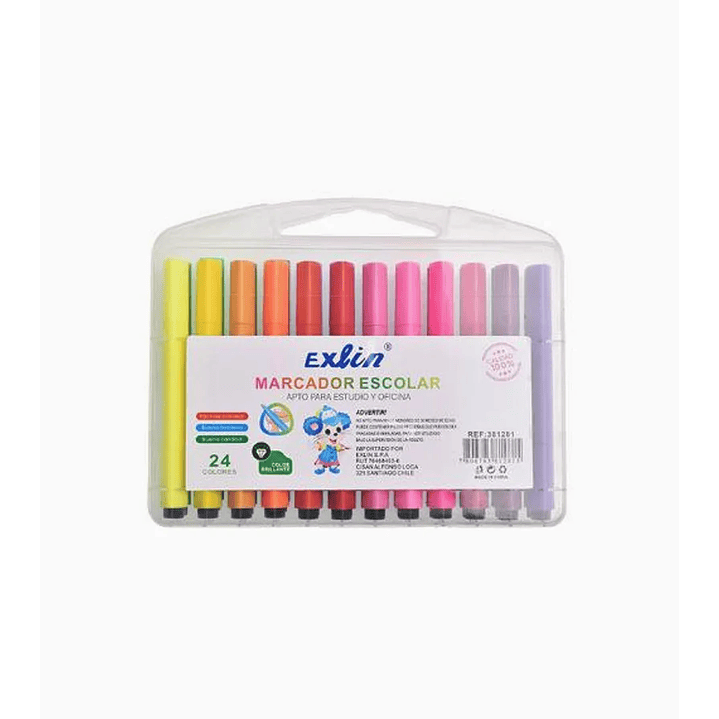 Set de 24 Marcadores Escolares 1
