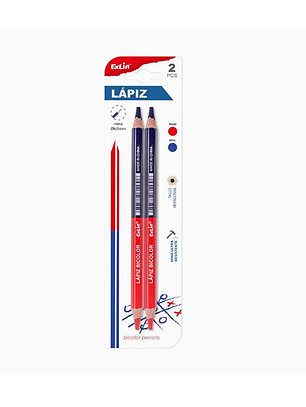 Lápiz Rojo y Azul 2 pcs