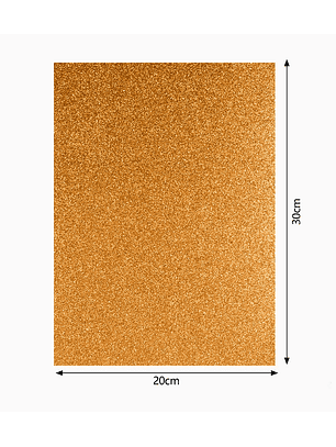 Goma EVA con Glitter autoadhesiva - Naranja 1