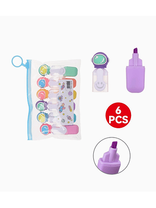 Set de Resaltadores de Gel Líquido Exlin - 6 Piezas - Astronauta