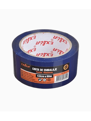 Cinta Embalaje Color Azul 80m