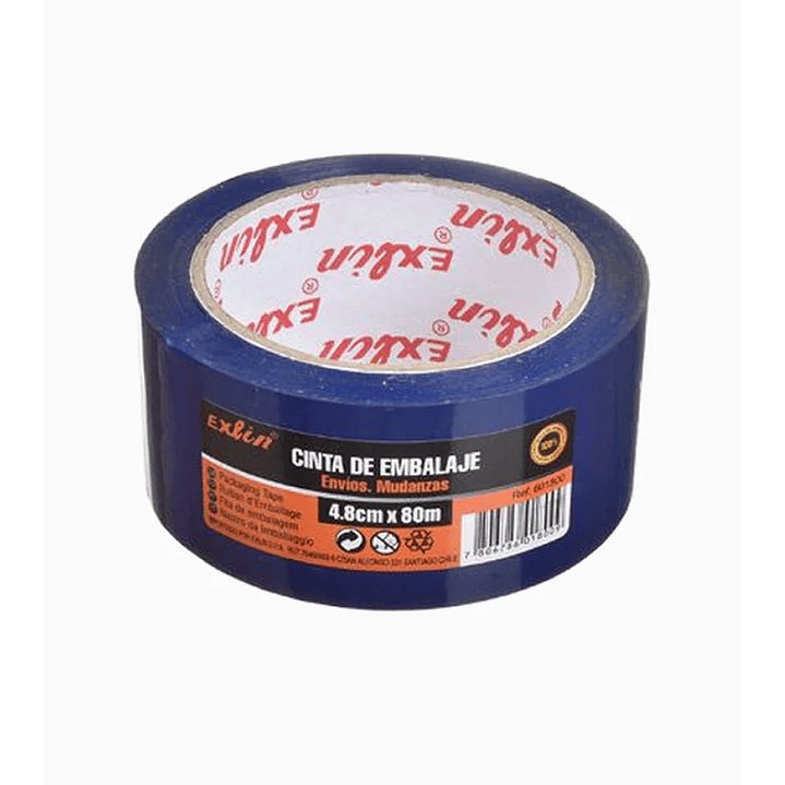 Cinta Embalaje Color Azul 80m 1